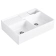 VILLEROY ET BOCH - Evier timbre d'office  Tradition 89,5 x 63 céramique vidage auto blanc - vignette