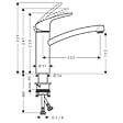 HANSGROHE - Mitigeur évier - Focus Eco C3 - Cuisine - Bec orientable - vignette
