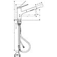 HANSGROHE - Robinet de cuisine avec douchette Zesis M33 150 sBox 2 jets noir mat - vignette