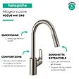 HANSGROHE - Mitigeur Évier Focus 240 Hansgrohe - Avec Douchette Extractible - 2 Jets - Chromé - vignette
