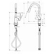 HANSGROHE - Mitigeur Évier Focus 240 Hansgrohe - Avec Douchette Extractible - 2 Jets - Chromé - vignette
