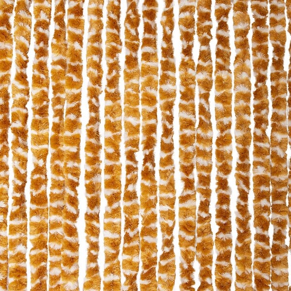 WERKAPRO - Rideau chenille marron et blanc  90 x 220 cm - large