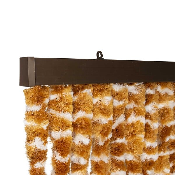 WERKAPRO - Rideau chenille marron et blanc  90 x 220 cm - large