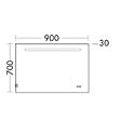 BURGBAD - Miroir LED 90 cm Olena tactile et antibuée - vignette
