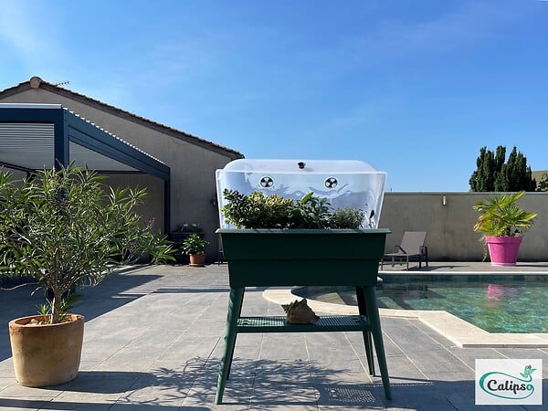 CALIPSO - Jardinière Calipso COMBI 40L Vert Olive / Vert Amande - large