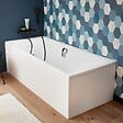 JACOB DELAFON - Tablier frontal pour baignoire rectangulaire 180 x 90 x 60 cm installation angle Blanc - vignette