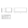 JACOB DELAFON - Tablier frontal pour baignoire rectangulaire 180 x 90 x 60 cm installation angle Blanc - vignette