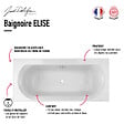 JACOB DELAFON - Baignoire droite Elise deux places Acrylique 170 X 75 - vignette