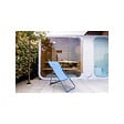 O'SUN - Chilienne de jardin pliable - 4 positions - Bleu - Dimensions : 96 x 55 x 98 cm - vignette