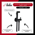 OLFA - Douchette WC Cox ronde Noir Mat + support + flexible - vignette