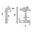OLFA - Douchette WC Cox ronde Noir Mat + support + flexible - vignette