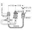 HANSGROHE - Mitigeur bain douche 3 trous Logis chromé + corps encastré - vignette