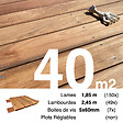 TERRASSEENBOIS - Kit terrasse bois exotique JATOBA pour 40 m², Lames 1,85 m, lambourdes 1,85 m et visserie Inox. - vignette