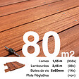 TERRASSEENBOIS - Kit terrasse bois exotique PADOUK pour 80 m², Lames 1,55 m, lambourdes 1,55 m et visserie Inox. - vignette