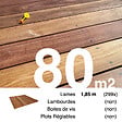 TERRASSEENBOIS - Planches de terrasse bois exotique CUMARU pour 80 m², Longueur 1,85 m. - vignette