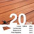 TERRASSEENBOIS - Planches de terrasse bois exotique PADOUK pour 20 m², Longueur 1,55 m. - vignette