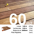 TERRASSEENBOIS - Kit terrasse bois exotique CUMARU pour 60 m², Lames 1,85 m, lambourdes 1,85 m et visserie Inox. - vignette