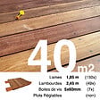 TERRASSEENBOIS - Kit terrasse bois exotique CUMARU pour 40 m², Lames 1,85 m, lambourdes 1,85 m et visserie Inox. - vignette
