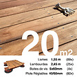 TERRASSEENBOIS - Kit complet terrasse bois exotique JATOBA pour 20 m², Lames 1,55 m, lambourdes 1,55 m, plots réglables et visserie Inox. - vignette