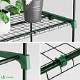 VOUNOT - Serre de jardin avec etageres et bache PE renforcee 135gr/m2 69x49x193cm blanc - vignette
