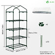 VOUNOT - Serre de jardin avec etageres et bache PE renforcee 135gr/m2 69x49x160cm blanc - vignette