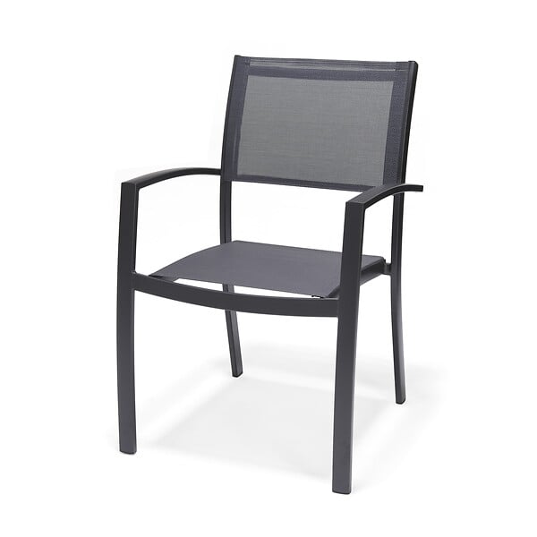 MODE DE VIE - Fauteuil alu asta anthracite empilable - large