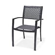 MODE DE VIE - Fauteuil alu asta anthracite empilable - vignette