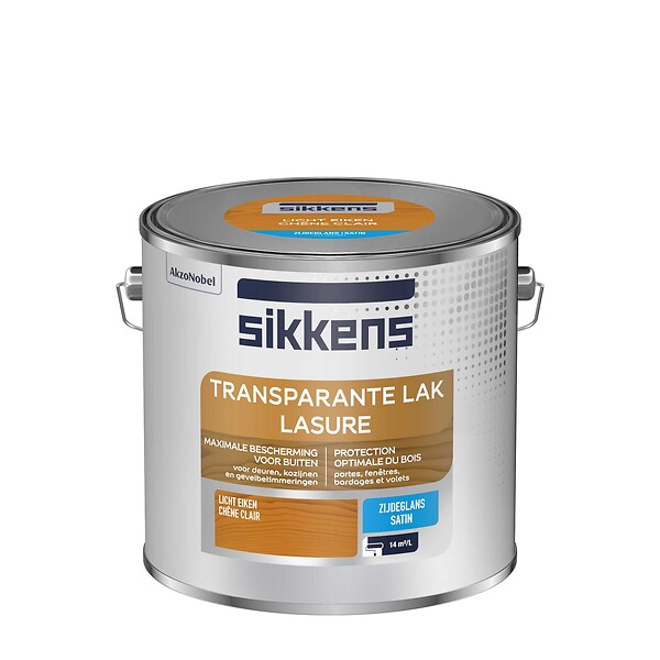 SIKKENS - Lasure glycéro - Bois extérieurs - Chêne clair - Satin - 2,5L - large