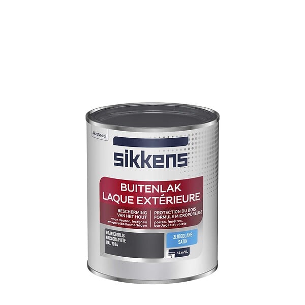 SIKKENS - Laque extérieure Satin Gris Graphite 0.75 L - large