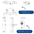 VILLEROY ET BOCH - Mitigeur douche thermostatique  Universal rectangle + Ensemble de douche Verve Showers chromé - vignette