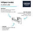 GROHE - Mitigeur lavabo mural Eurocube taille M + corps encastré - vignette