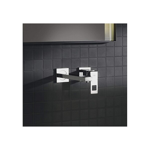 GROHE - Mitigeur lavabo mural Eurocube taille M + corps encastré - large