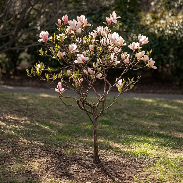 PLANT IN A BOX - Arbre à tulipes - Set de 3 - Magnolia - Hauteur 25-40cm - ⌀9cm - large