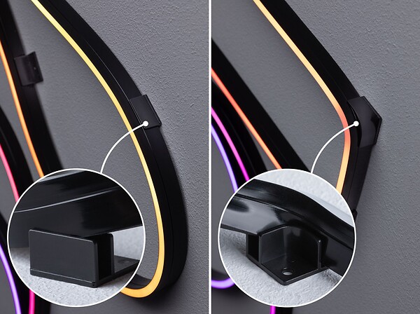 PAULMANN - EntertainLED Black Neon USB 3m 5W 5V DC 252LED RGBW noir - large