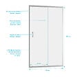 AURLANE - Porte de douche coulissante 120x200 cm - Verre transparent - Profilé Chrome - CHROMED CRUSH - vignette