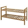 DEBLANCH - Etagère de salle de bain empilable 70x27cm, bois - vignette