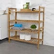 DEBLANCH - Etagère de salle de bain empilable 70x27cm, bois - vignette