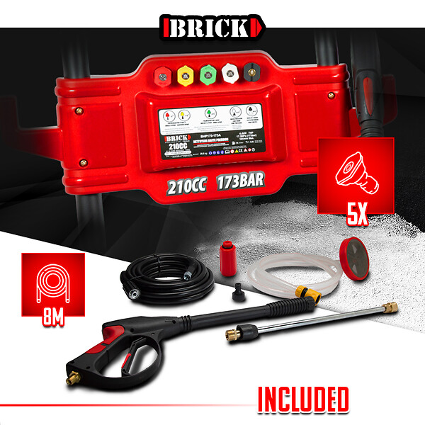 BRICK - Nettoyeur haute pression thermique 173 bars max - 210CC - large