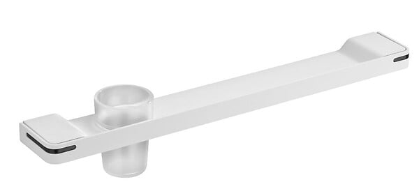 PELLET - Tablette de lavabo porte verre ALUR - Coloris : Noir mat - large