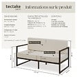 TECTAKE - Canapé de jardin COMOSA 2 places avec rembourrage épais marron/beige - vignette