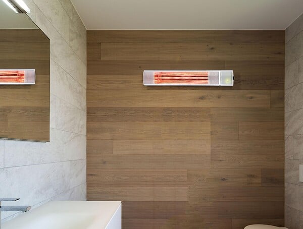 PURLINE - Chauffage halogène 2000W pour utilisation au plafond ou au mur - large