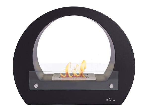 PURLINE - Cheminée à l'éthanol en acier avec flamme réglable - large