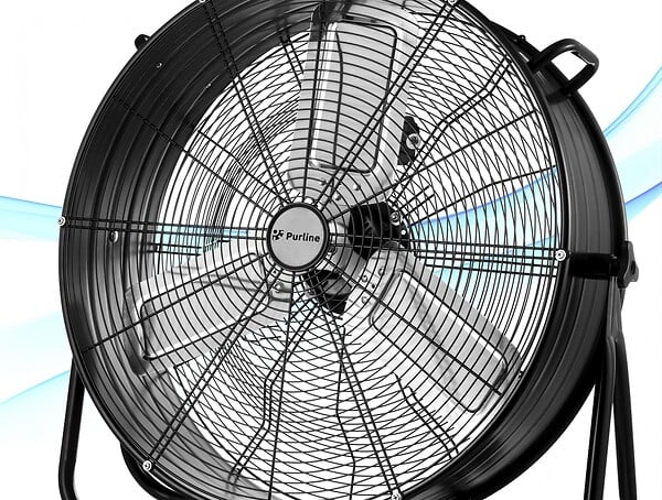 PURLINE - Ventilateur de sol industriel 250W avec pales en aluminium - large