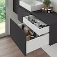 EMUCA - Tiroir extérieur Vertex Push Synchro avec réglages 3D, hauteur 178mm , 40kg, profondeur 450mm, Acier, Peint en blanc - vignette