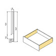 EMUCA - Tiroir extérieur Vertex avec réglages 3D hauteur 131mm, 40kg, profondeur 400mm, Acier, Peint en aluminium - vignette