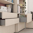 EMUCA - Tiroir extérieur Vertex avec réglages 3D hauteur 131mm, 40kg, profondeur 400mm, Acier, Peint en aluminium - vignette