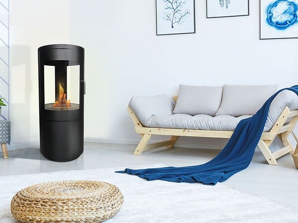 PURLINE - Poêle à éthanol 3kW en acier noir - large