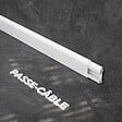 TECNOPROFILS - Plinthe Passe-Câble PVC 50 mm - Blanc - 2.60 m, Lot de 5 - vignette