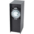 ZENITECH - Borne de jardin à fixer 2x16A + programmateur IP44 - Alu Noir - Zenitech - vignette