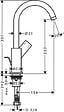 HANSGROHE - Mitigeur de cuisine ZEBRIS bec haut ComfortZone 210 - HANSGROHE - 72574000 - vignette